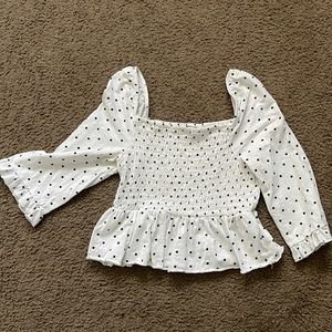 American Eagle Polkadot Peplum top